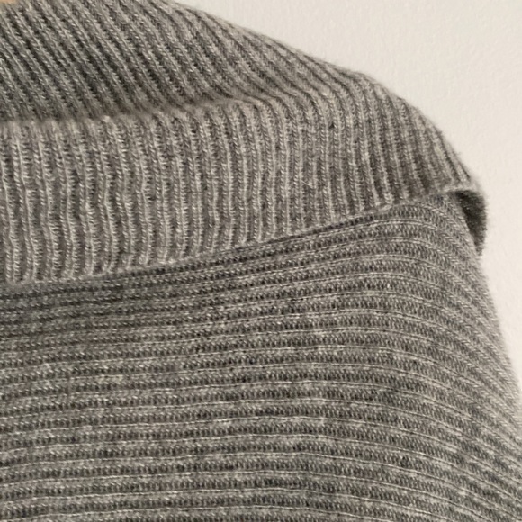 Sleeping on Snow Anthropologie Gray Open Ruffle Front Cardigan Wrap Sweater  OS - Picture 9 of 9